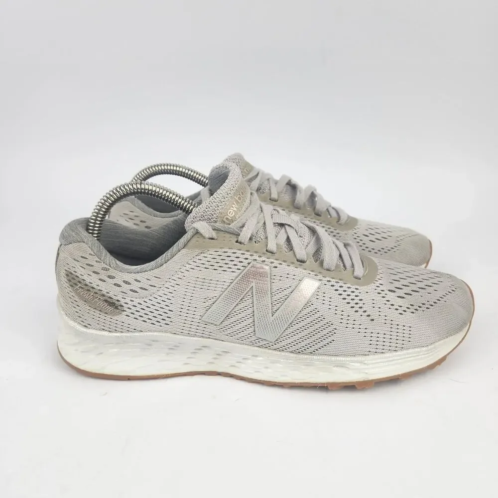 New Balance Womens Fresh Foam Arishi WARISLO1 Gray Running Shoes Size 7.5 B